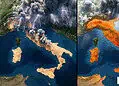 Evoluzione meteo con temporali al nord e caldo altrove.