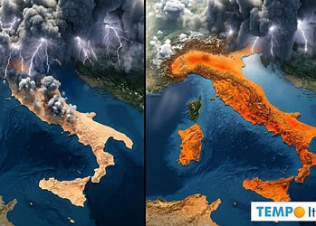 Evoluzione meteo con temporali al nord e caldo altrove.