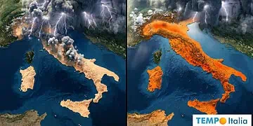 Evoluzione meteo con temporali al nord e caldo altrove.