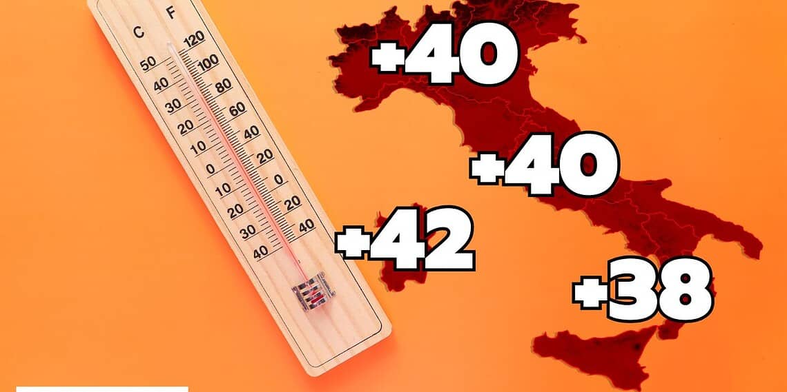Questi sono valori di temperatura simbolica. Non sono temperature diffuse, ma l'intenzione è mostrare che il caldo è prorio estremo.