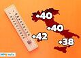 Questi sono valori di temperatura simbolica. Non sono temperature diffuse, ma l'intenzione è mostrare che il caldo è prorio estremo.