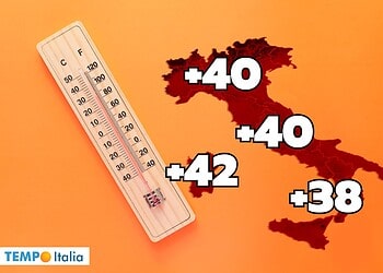 Questi sono valori di temperatura simbolica. Non sono temperature diffuse, ma l'intenzione è mostrare che il caldo è prorio estremo.