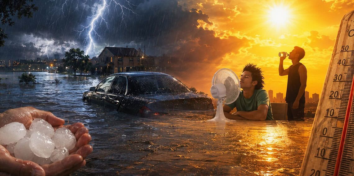 Refrigerio poi torna il caldo estremo