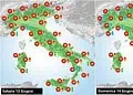 Temperature massime per sabato e domenica