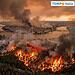 Francia: Bordeaux circondata dalle fiamme (ricostruzione IA)