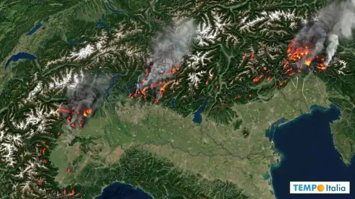 Incendi in Carnia, nelle Alpi, bruciano le zone più piovose d’Italia