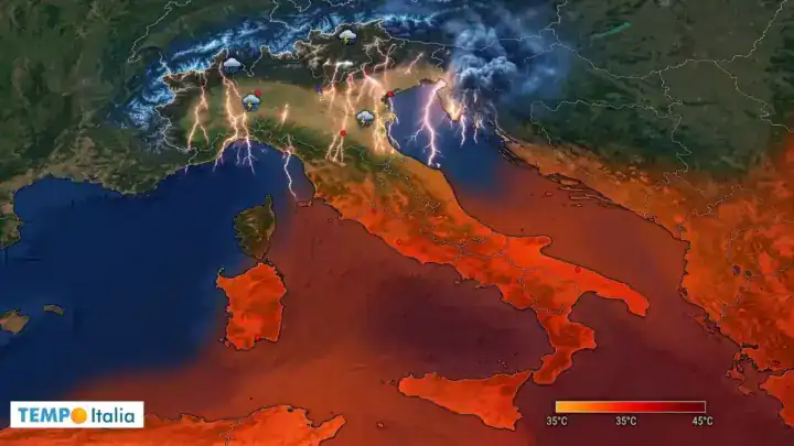 Temporali e Grandine Oggi 20 Agosto: le aree più a rischio