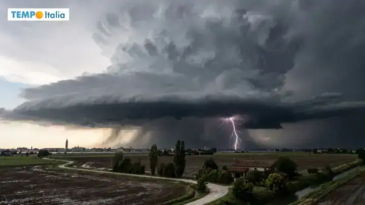 Temporali estremi e tornado avvenuti in Italia, specie Val Padana