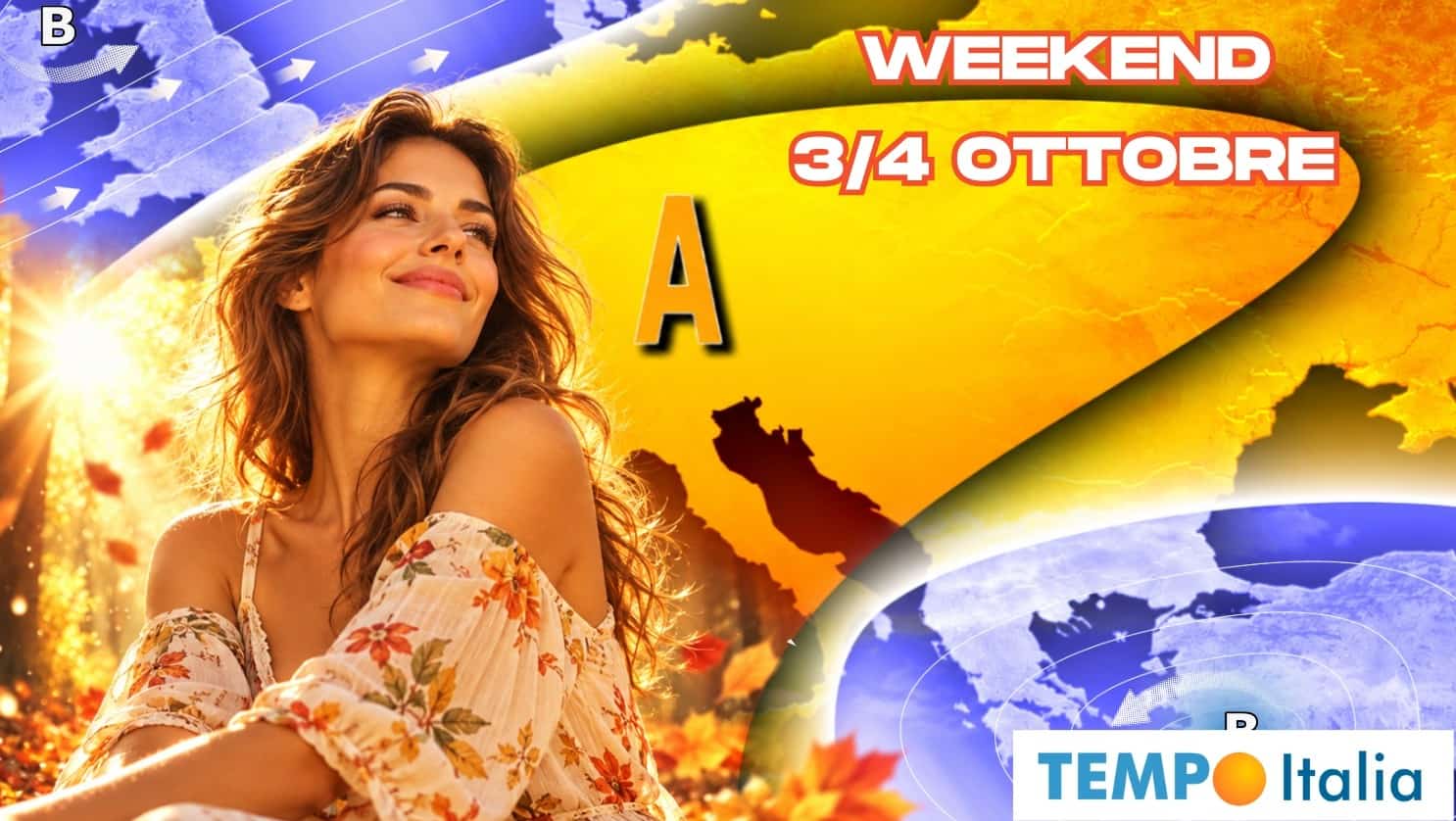 Previsioni meteo estive per il primo weekend di ottobre in Italia.