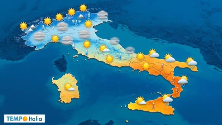 Meteo Oggi Martedi 27 Ottobre soleggiato ma peggiora al Sud e Sicilia