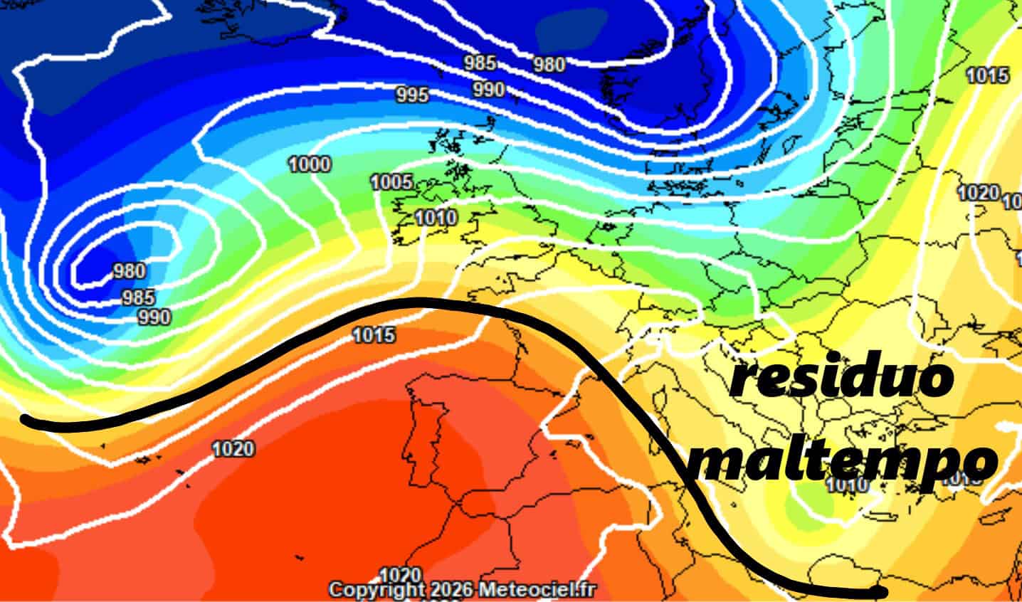 Meteo prossima settimana: freddo e nubifragi, poi torna l’Alta Pressione sull'Italia 2 residuo